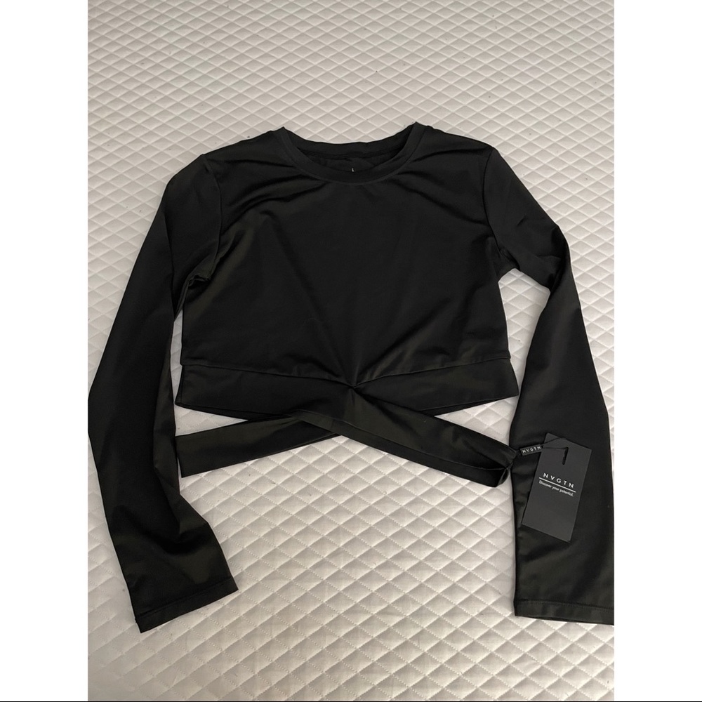 NVGTN Black cross body long sleeve